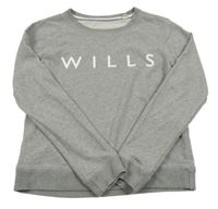 Šedá melírovaná mikina s nápisem Jack Wills