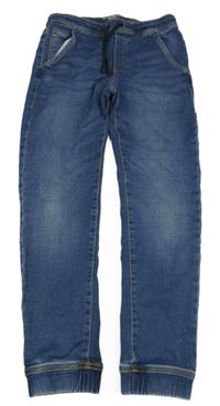 Modré teplákové cuff rifle