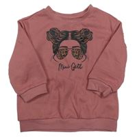 Staroružová mikina s dívkou Shein