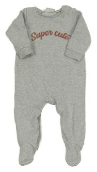 Šedý melírovaný teplákový overal s nápisem Next