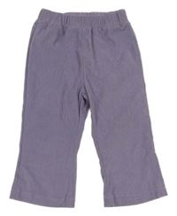 Levandulové rebrované nohavice Shein