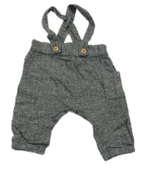 Tmavosivé melírované tepláky s trakami H&M