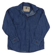 Tmavomodrá košile riflového vzhledu Next