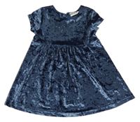 Tmavomodré zamatové šaty Stop+Go