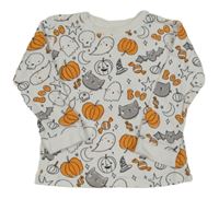Biele tričko s duchy a dýněmi George