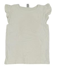 Biele rebrované tričko Yigga