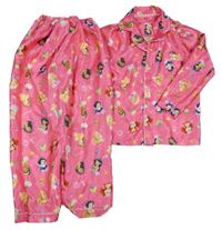 Tmavorůžové saténové pyžamo s Disney princeznami George