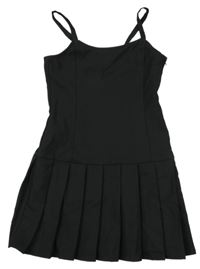 Čierne šaty so skládanou sukní H&M