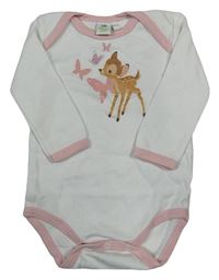 Biele body s Bambim Disney