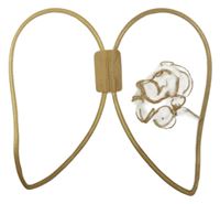 Kostým - 2set - Zlato-průsvitná síťovaná křídla + gumička do vlasů