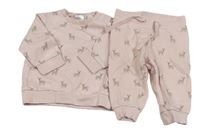 2 set - Světlerůžová mikina se srnkami + tepláky H&M