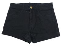 Čierne rifľové kraťasy H&M