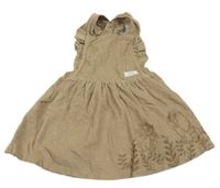 Piesková é menšestrové šaty s výšivkami Mothercare