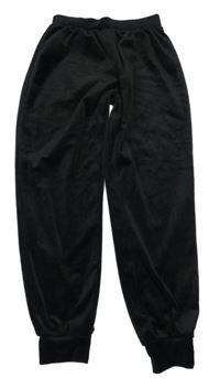 Čierne zamatové tepláky New Look