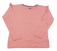 Lososové tričko s volánikmi Lupilu