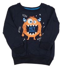 Tmavomodrá mikina s príšerkou Kiki&Koko