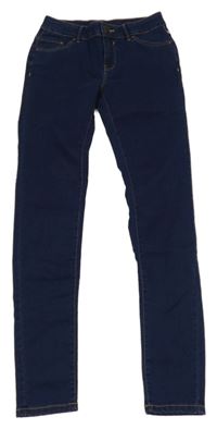 Tmavomodré skinny rifle C&A