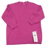 Nové - růžový žebrovaný svetr F&F