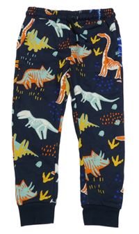Nové - tmavomodré tepláky s dinosaury F&F