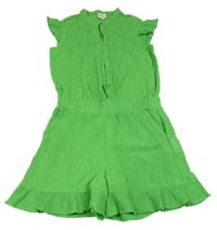 Zelený ľahký kraťasový overal Shoeby