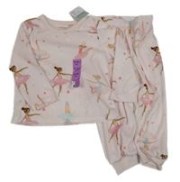 Nové - světlerůžové sametové pyžamo s vílami Primark