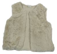 Svetlobéžová kožušinová podšitá vesta Next