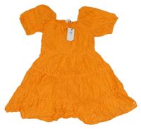 Nové - oranžové madeirové šaty Primark