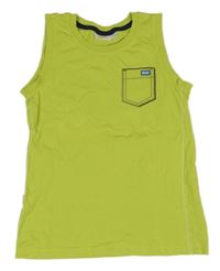 Limetkové tielko s potiskem vrecka kids