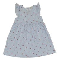 Bielo-modré pruhované šaty s třešněmi H&M