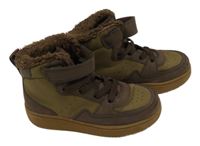 Kaki-hnedé zateplené členkové é topánky H&M vel. 30