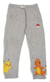Šedé melírované tepláky s Pokémony C&A