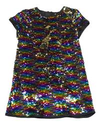 Farebné flitrové slávnostné šaty Tu