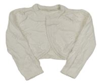 Biele kvetované svetrové bolerko Mothercare