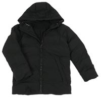 Černá šusťáková zímní bunda s kapucí F&F