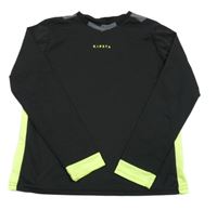 Čierno-žlté thermo tričko Kipsta