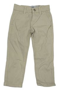 Béžové plátenné chino nohavice