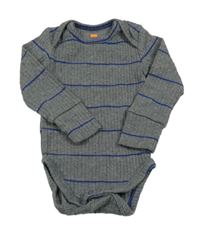 Sivo-modré rebrované pruhované body Hema