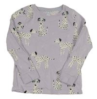 Lila tričko s dalmatiny Fishbone