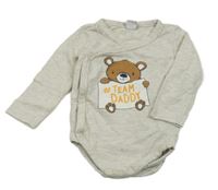 Béžové melírované zavinovací body s medvedíkom Dopodopo