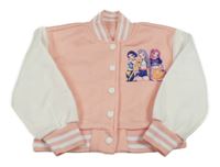 Růžovo-bílá crop baseballová mikina - lovkyně démonů 