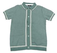 Zeleno-biela melírovaná prepínaci svetrová vesta Next