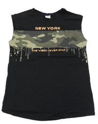 Černo-khaki tílko s army pruhem Chapter young