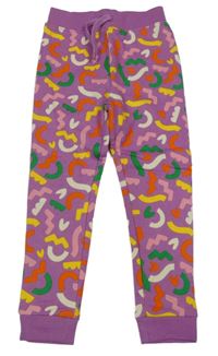 Fialovo-barevné vzorované tepláky Dunnes Stores