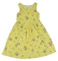Žlté kvetované šaty H&M