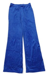 Tmavomodré plyšové flare legíny H&M