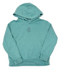Tyrkysová mikina s dinem a kapucňou H&M