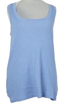 Dámský světlemodrý žebrovaný top Primark 