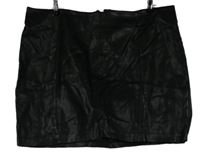 Dámská černá koženková minisukně New Look 