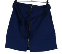 Dámska tmavomodrá rifľová prepínaci sukňa s opaskom River Island