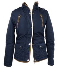 Dámská tmavomodrá šusťáková zimní bunda 